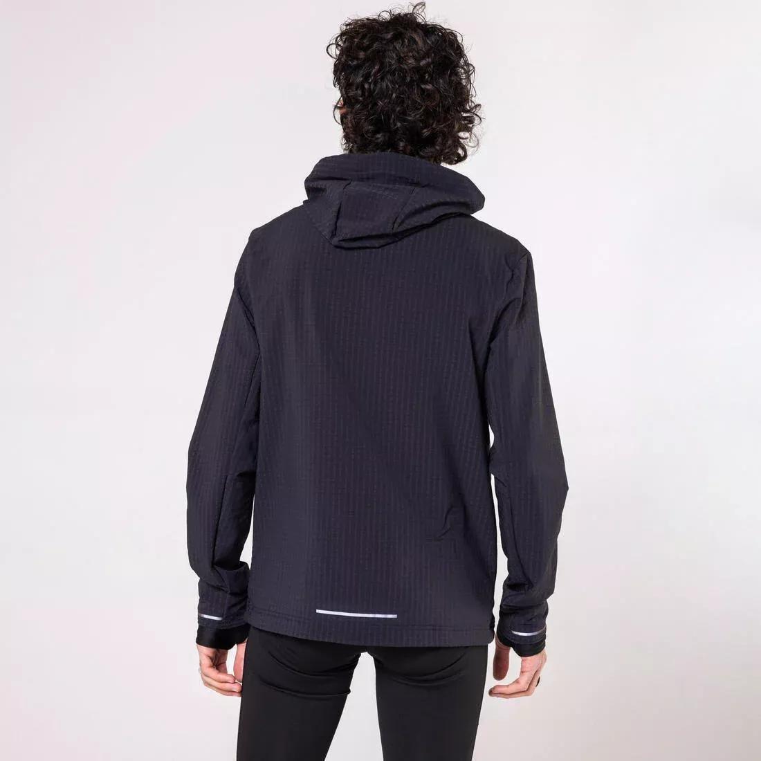 Men's KIPRUN RUN 500 Warm Running Jacket - Black, , large image number 1