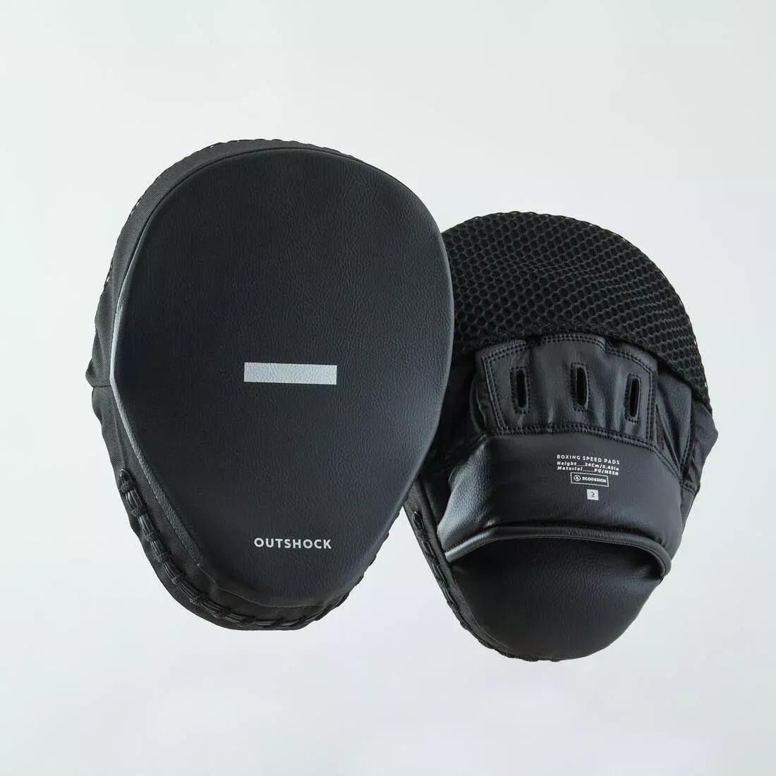 Boxing Speed Punching Mitts (X2), Black, No Color, large image number 0