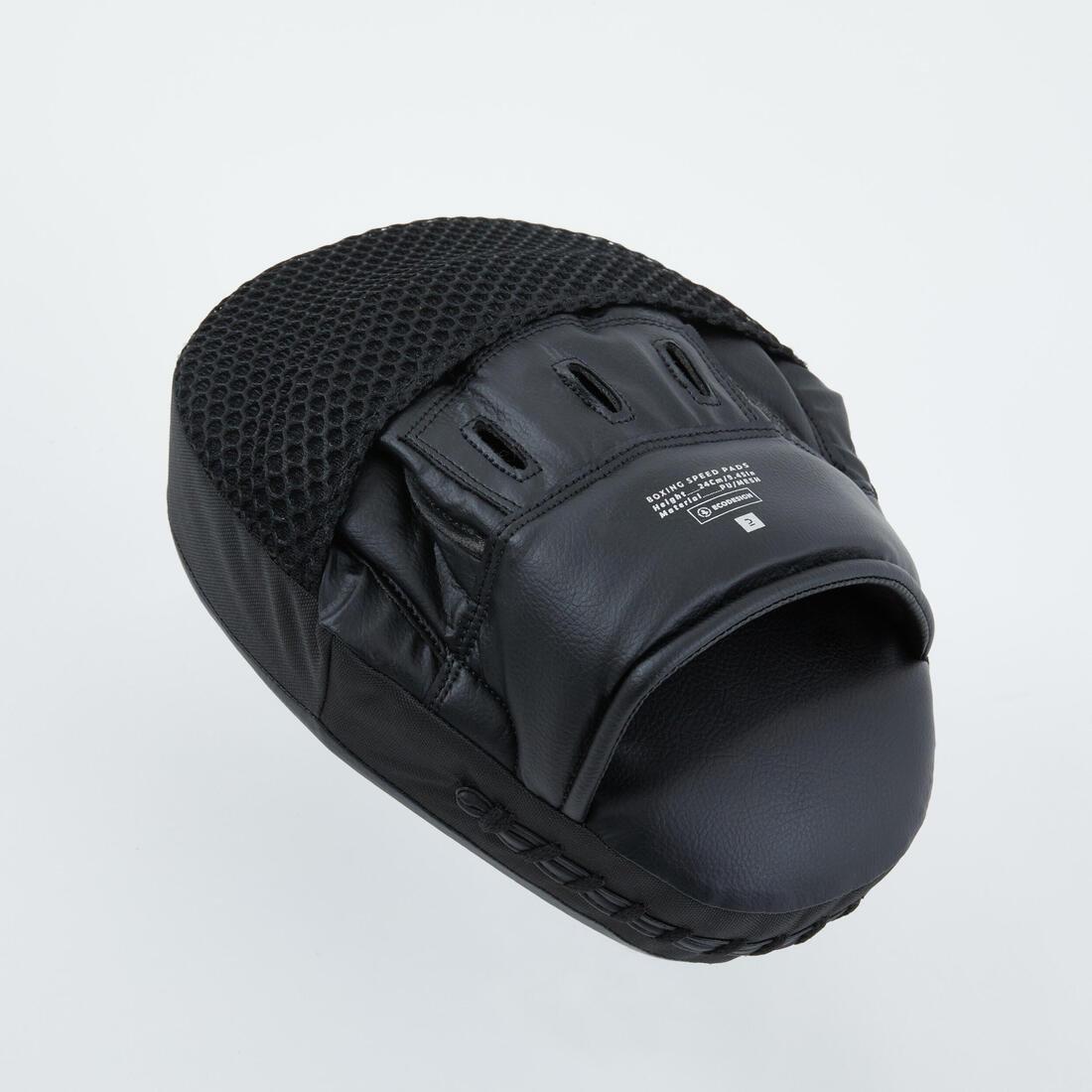 Boxing Speed Punching Mitts (X2), Black, No Color, large image number 2