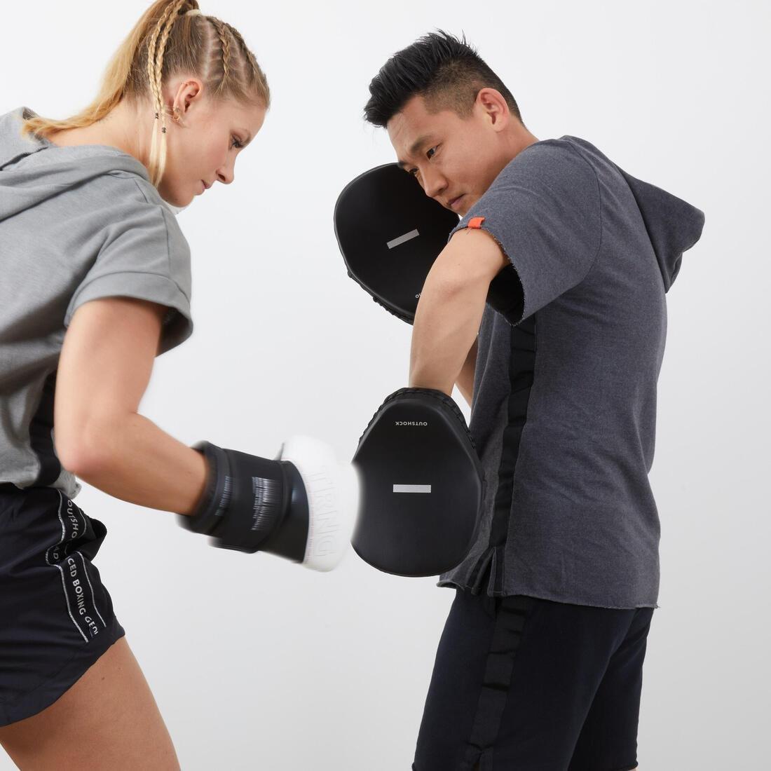 Boxing Speed Punching Mitts (X2), Black, No Color, large image number 4