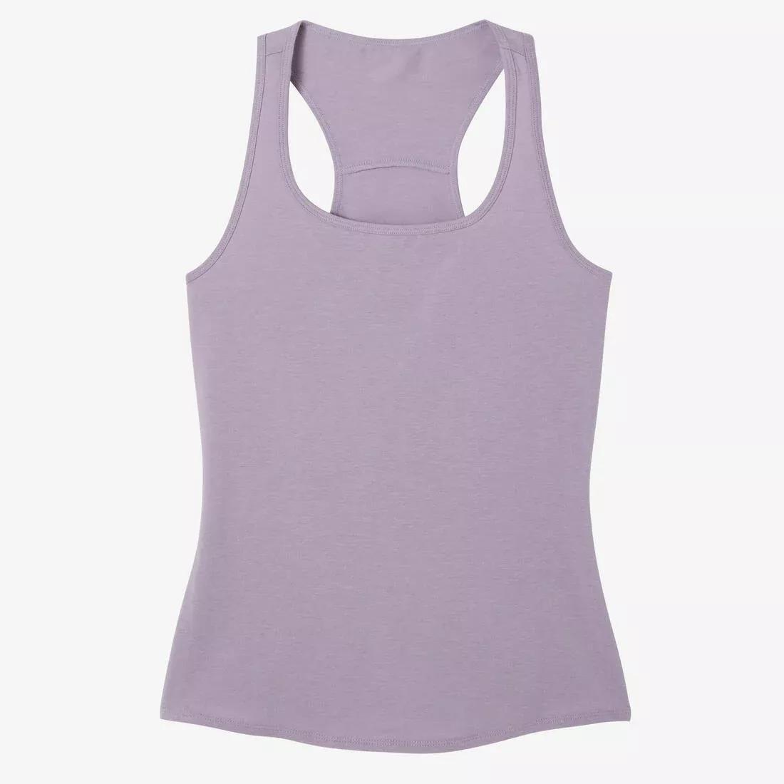 Women Slim-Fit Fitness Crew-Neck Tank Top - 500, Purple, , large image number 7