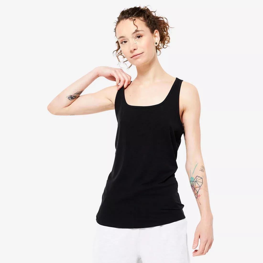 Women Slim-Fit Fitness Crew-Neck Tank Top - 500, Purple, , large image number 8