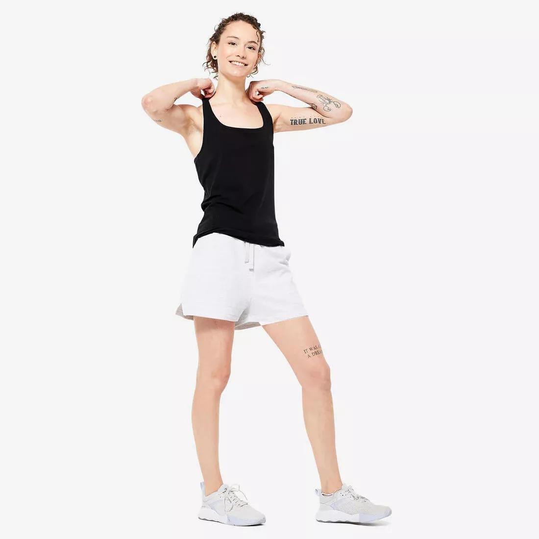 Women Slim-Fit Fitness Crew-Neck Tank Top - 500, Purple, , large image number 9