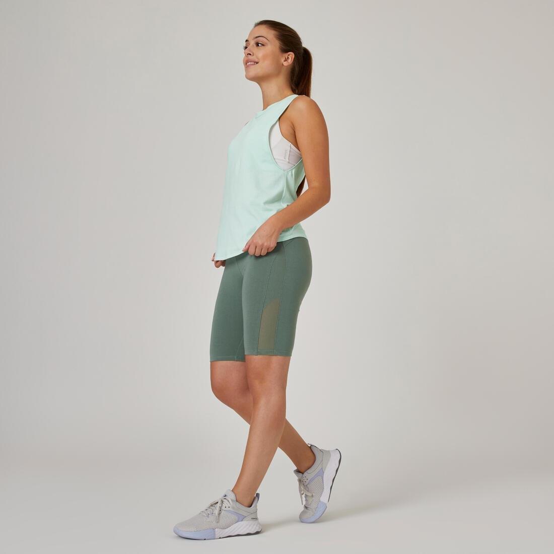 Women Fitness Loose-Fit Tank Top 500, Green, , large image number 2