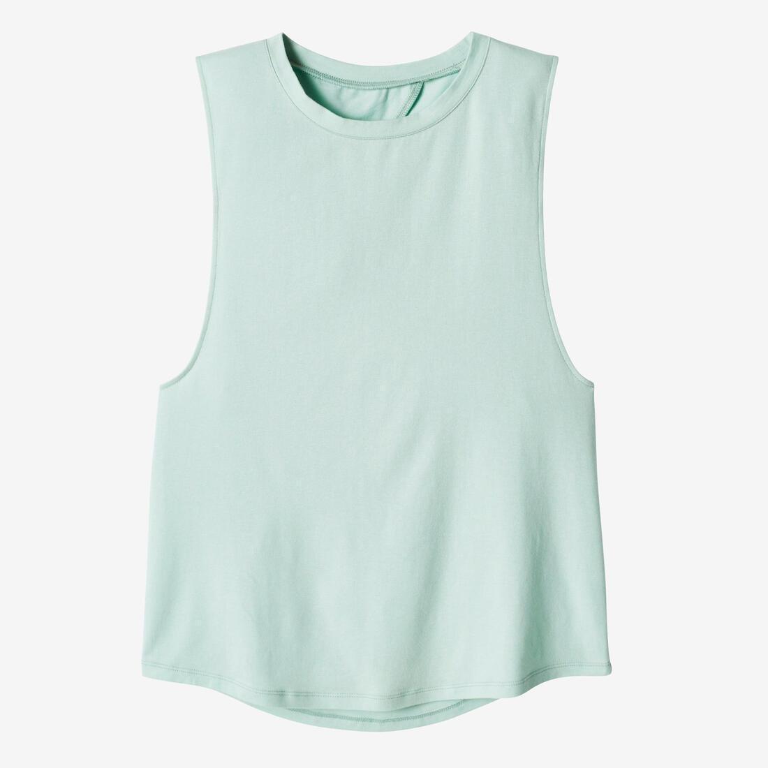 Women Fitness Loose-Fit Tank Top 500, Green, , large image number 7