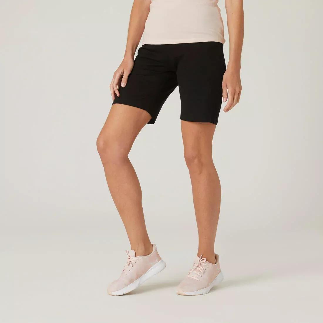 DOMYOS - Women Fitness Shorts With Pockets Fit+ 500, Black