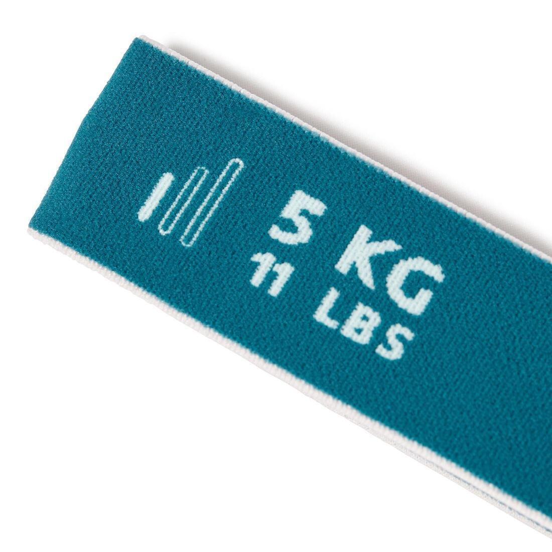 Fitness Short Fabric Resistance Band, Navy, No Color, large image number 2
