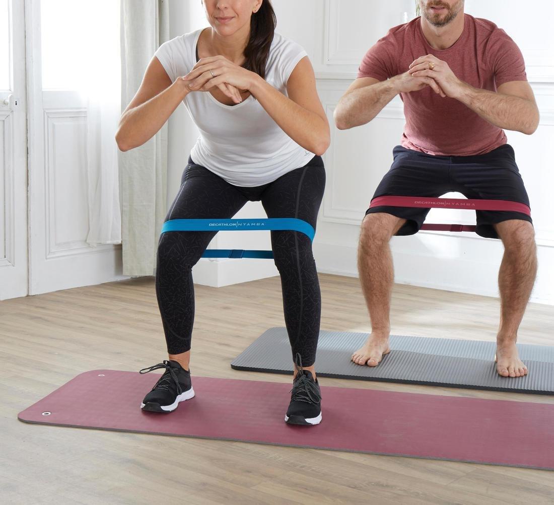 Fitness Short Fabric Resistance Band, Navy, No Color, large image number 3