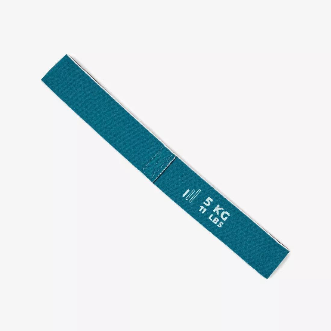 Fitness Short Fabric Resistance Band, Navy, No Color, large image number 9