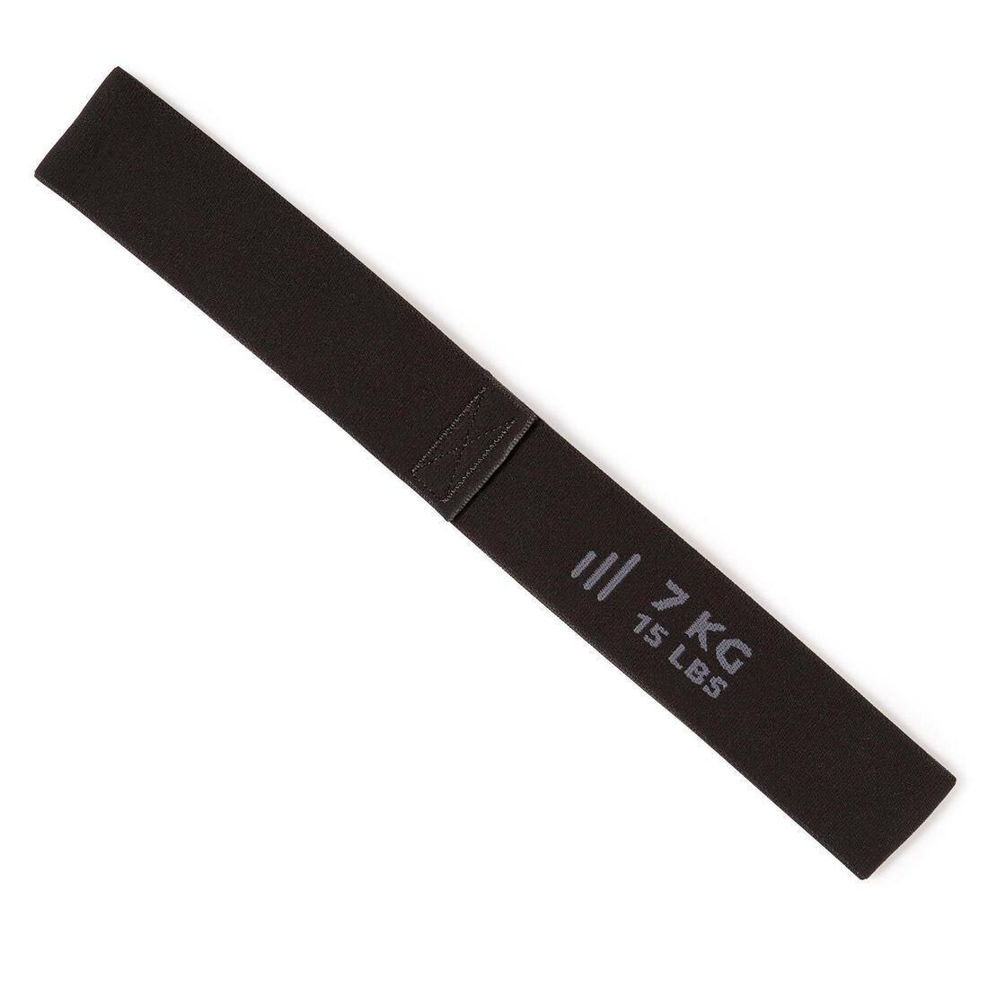 Fitness Short Fabric Resistance Band (15 Lb / 7 Kg), Black, , medium