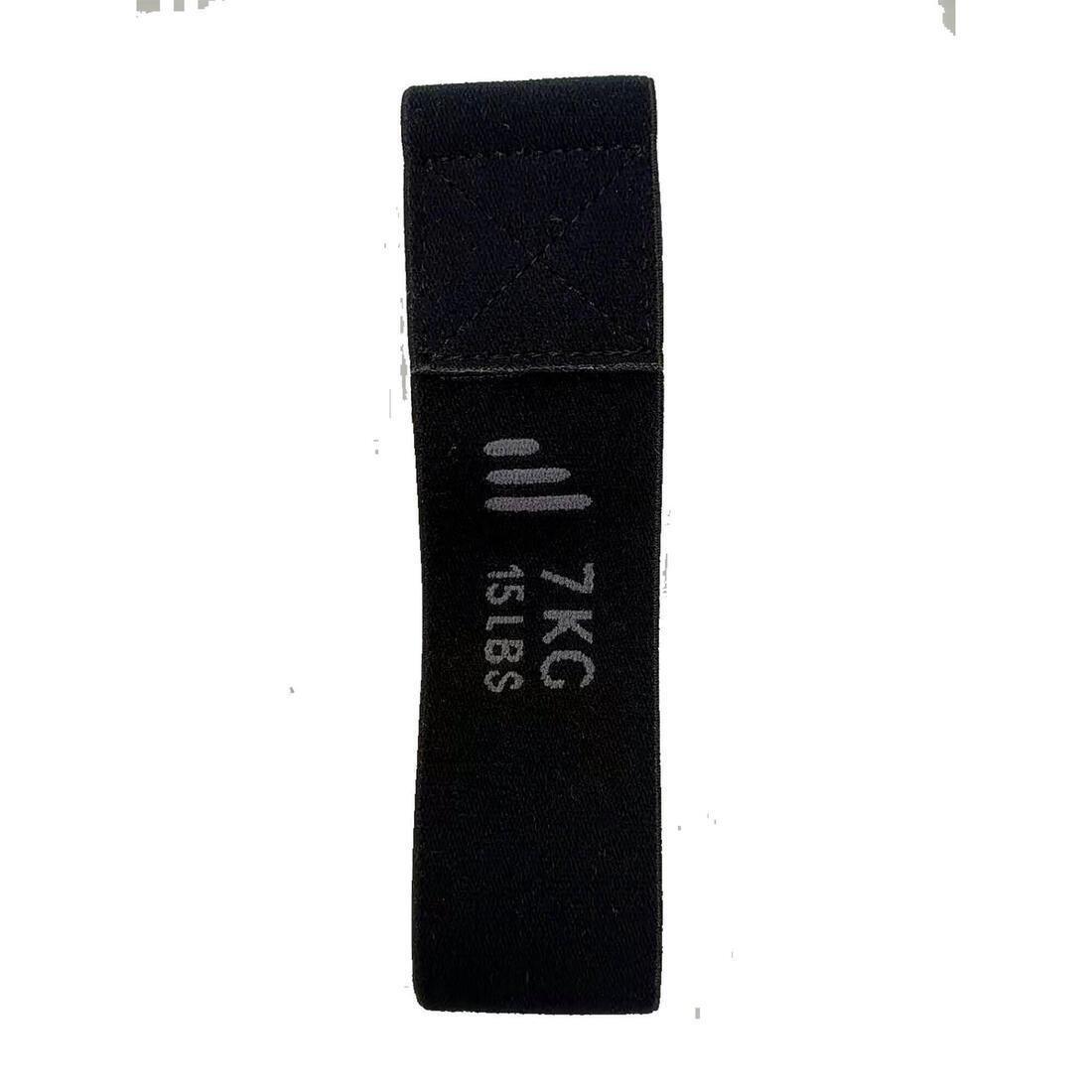 Fitness Short Fabric Resistance Band (15 Lb / 7 Kg), Black, No Color, large image number 3