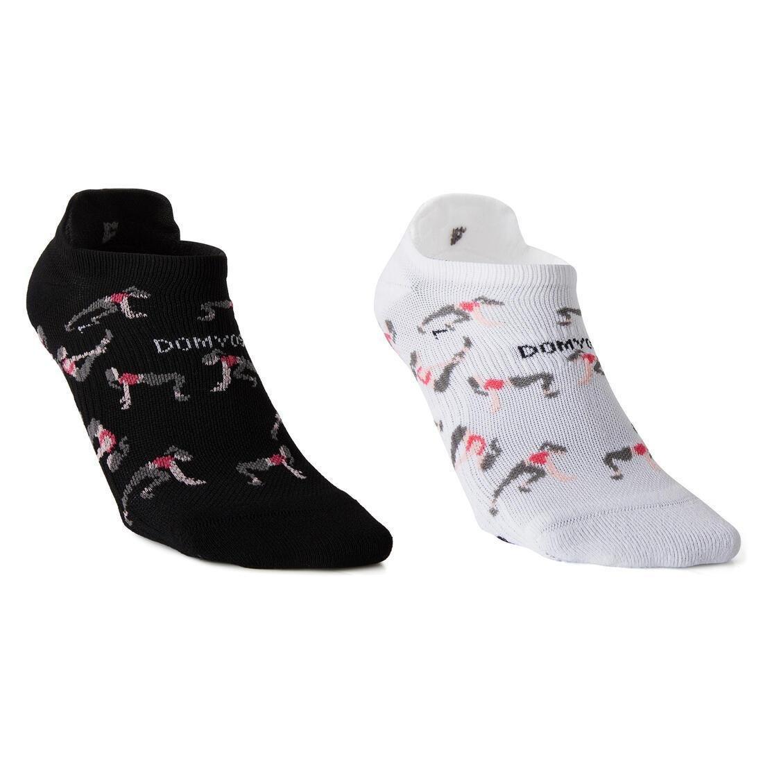 Unisex Invisible Fitness Cardio Training Socks - Twin-Pack, Grey, , large image number 0