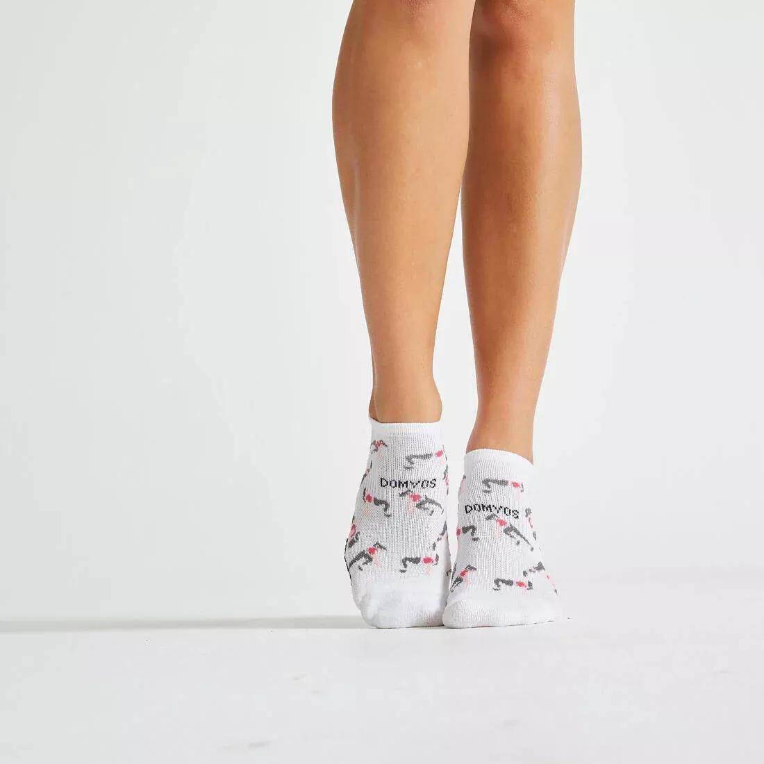 Unisex Invisible Fitness Cardio Training Socks - Twin-Pack, Grey, , large image number 2