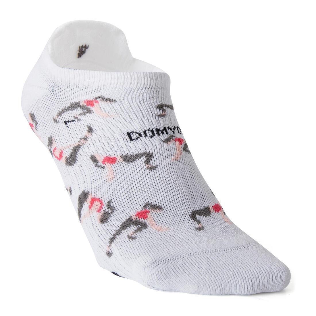 Unisex Invisible Fitness Cardio Training Socks - Twin-Pack, Grey, , large image number 4
