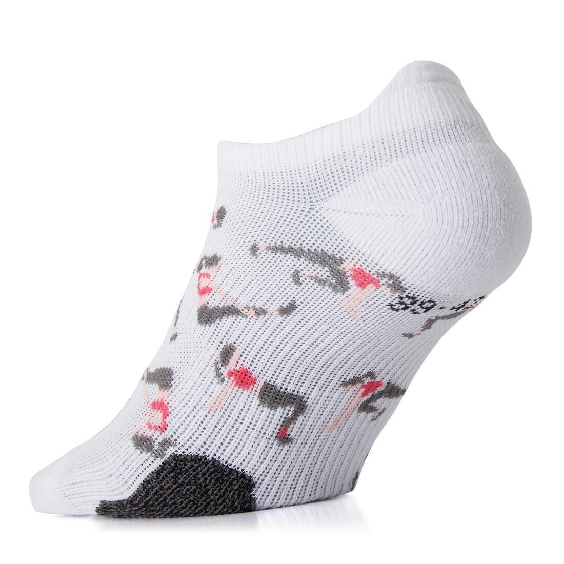 Unisex Invisible Fitness Cardio Training Socks - Twin-Pack, Grey, , large image number 5