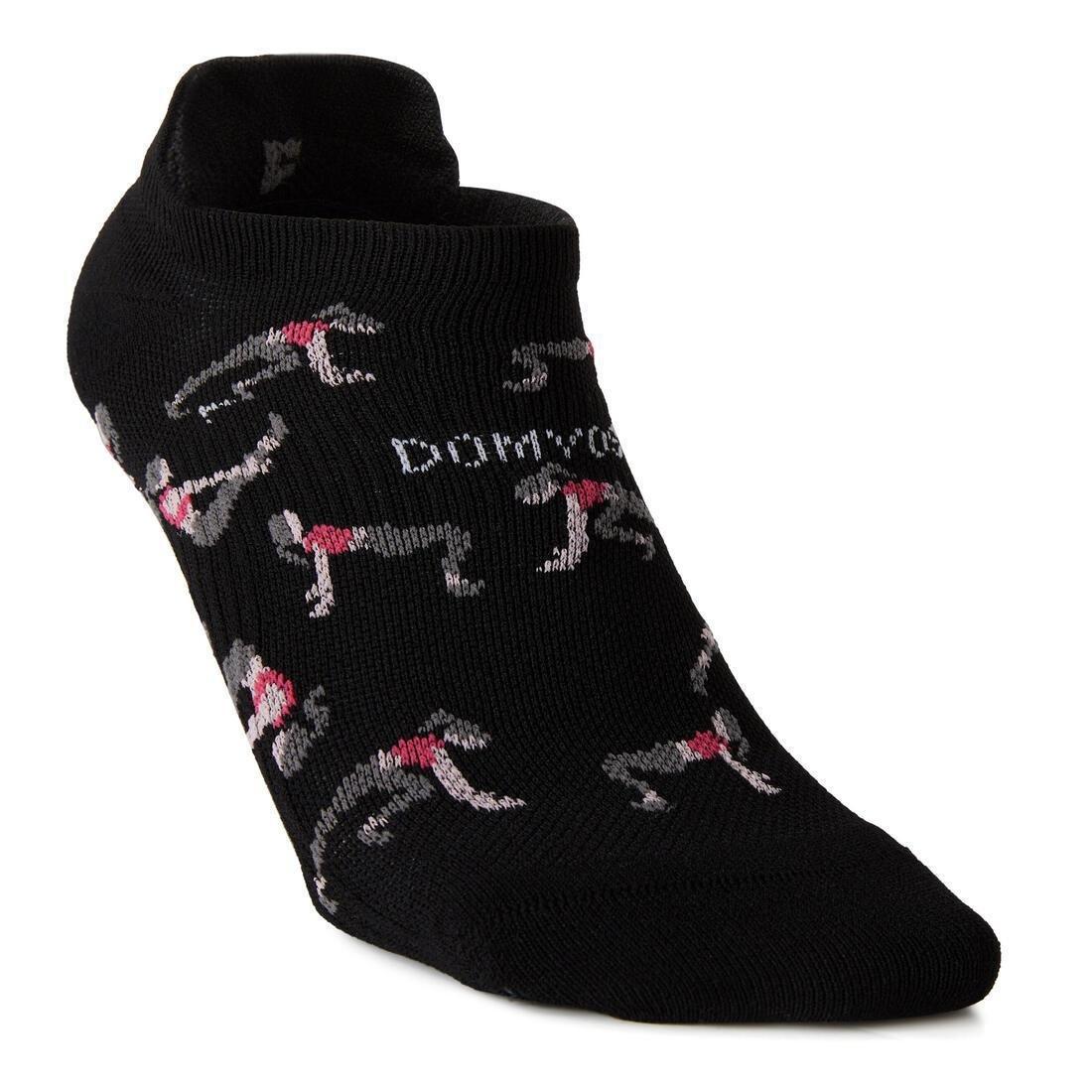 Unisex Invisible Fitness Cardio Training Socks - Twin-Pack, Grey, , large image number 6