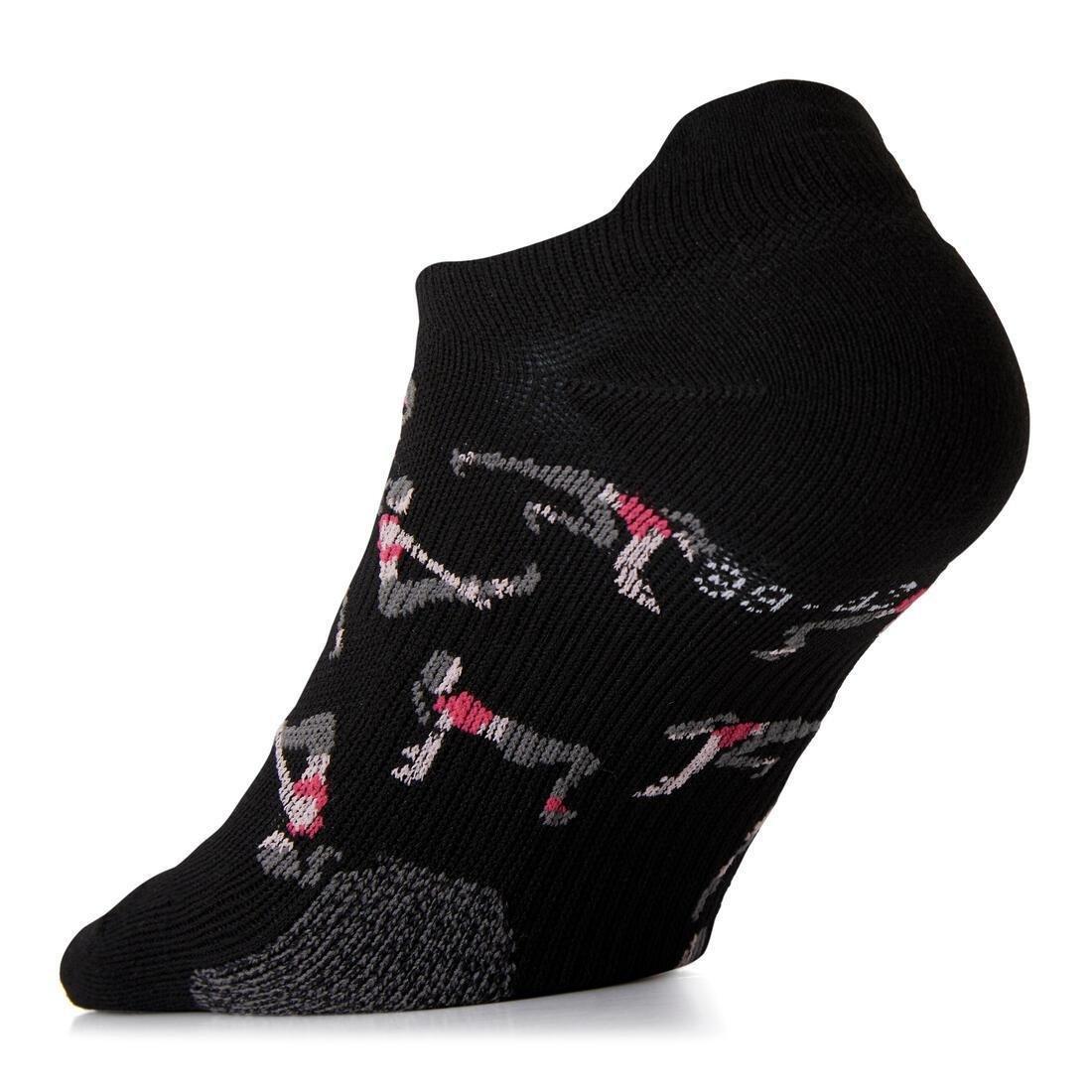 Unisex Invisible Fitness Cardio Training Socks - Twin-Pack, Grey, , large image number 7