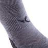 DOMYOS - Unisex Invisible Fitness Cardio Training Socks - Twin-Pack, Grey