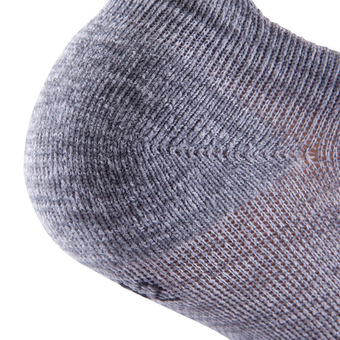 Unisex Invisible Fitness Cardio Training Socks - Twin-Pack, Grey, , large image number 11
