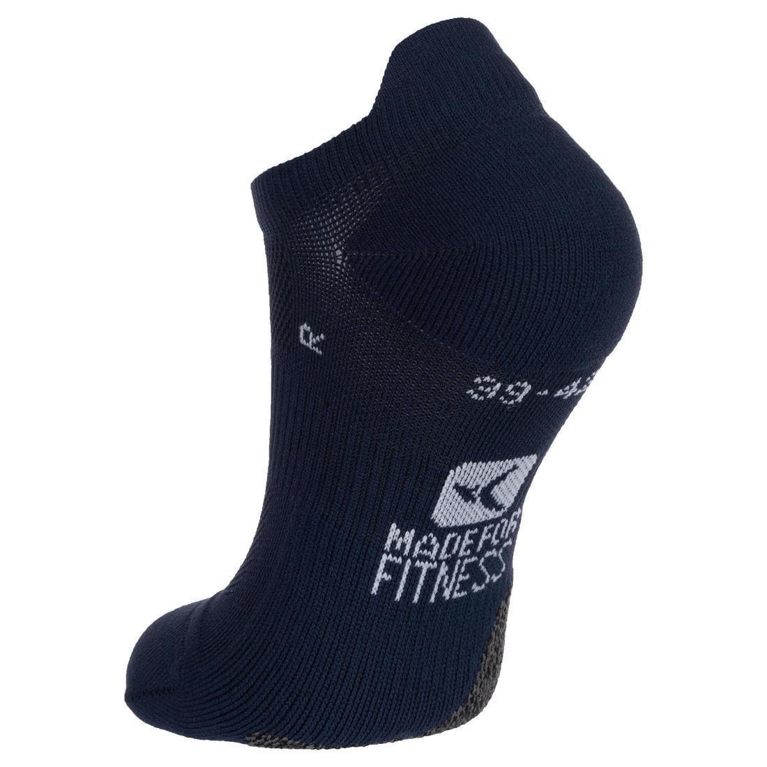 DOMYOS - Invisible Fitness Cardio Training Socks Pack Of 2, Black