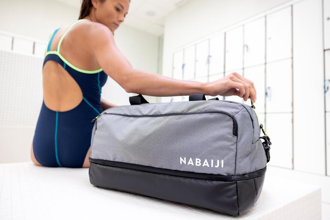 Swimming Bag 500 40L Grey, Black, No Color, large image number 3