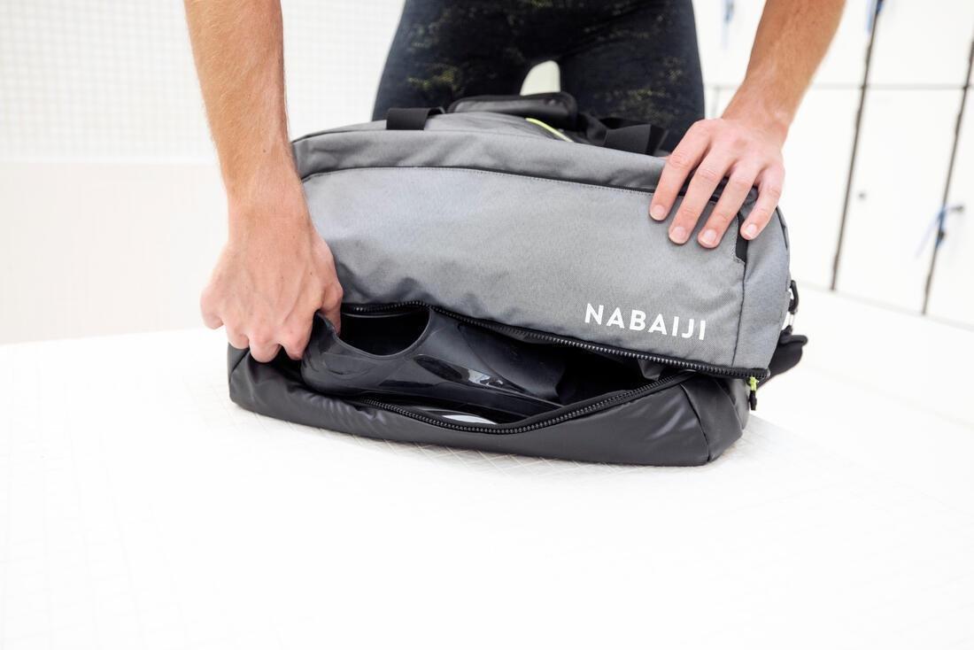 Swimming Bag 500 40L Grey, Black, No Color, large image number 4