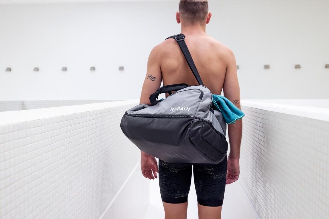 Swimming Bag 500 40L Grey, Black, No Color, large image number 6