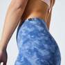 DOMYOS - Women Fitness 7/8 Leggings Fit+ 500 Print, Blue