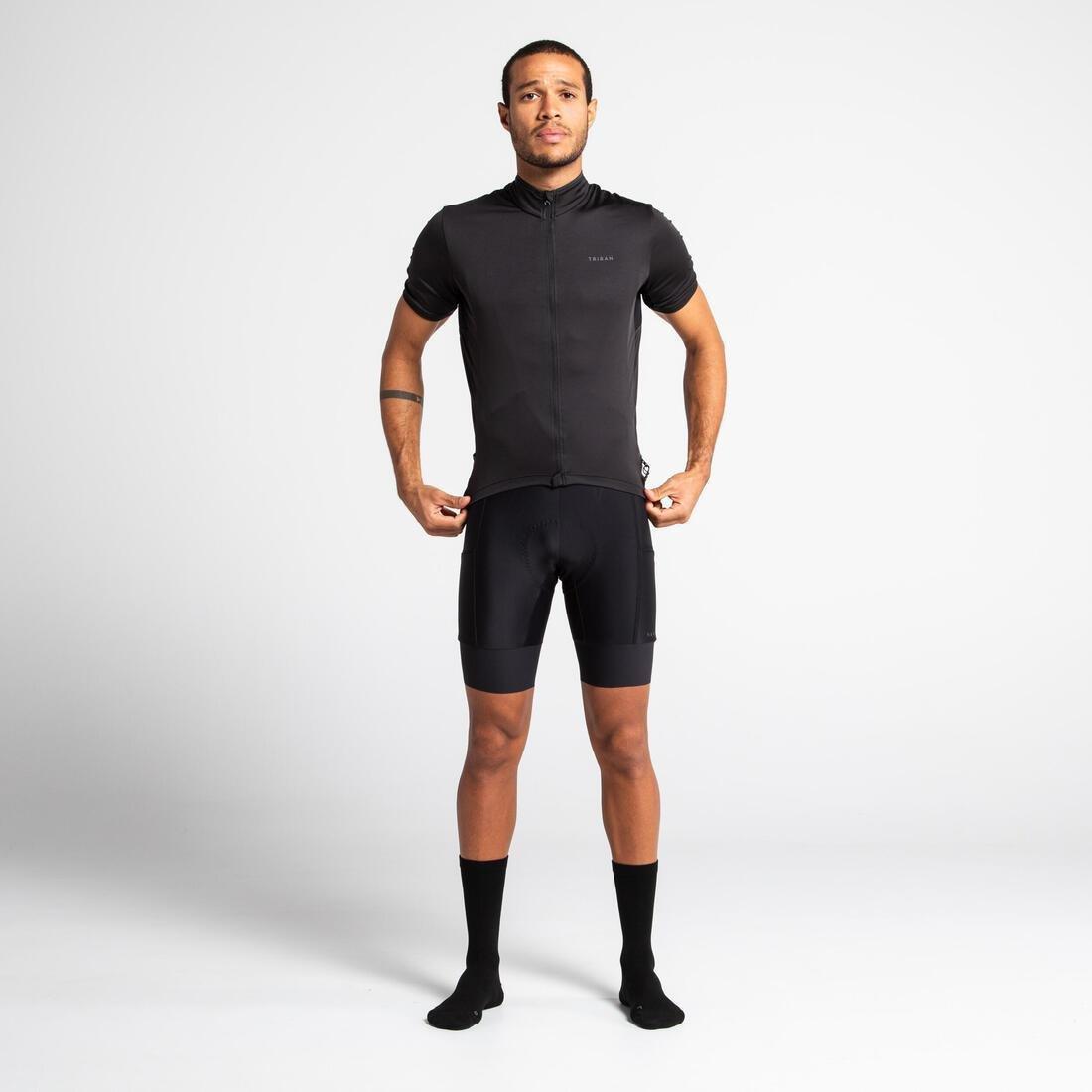 Men Road Cycling Bib Shorts Rc500, Black, , large image number 7