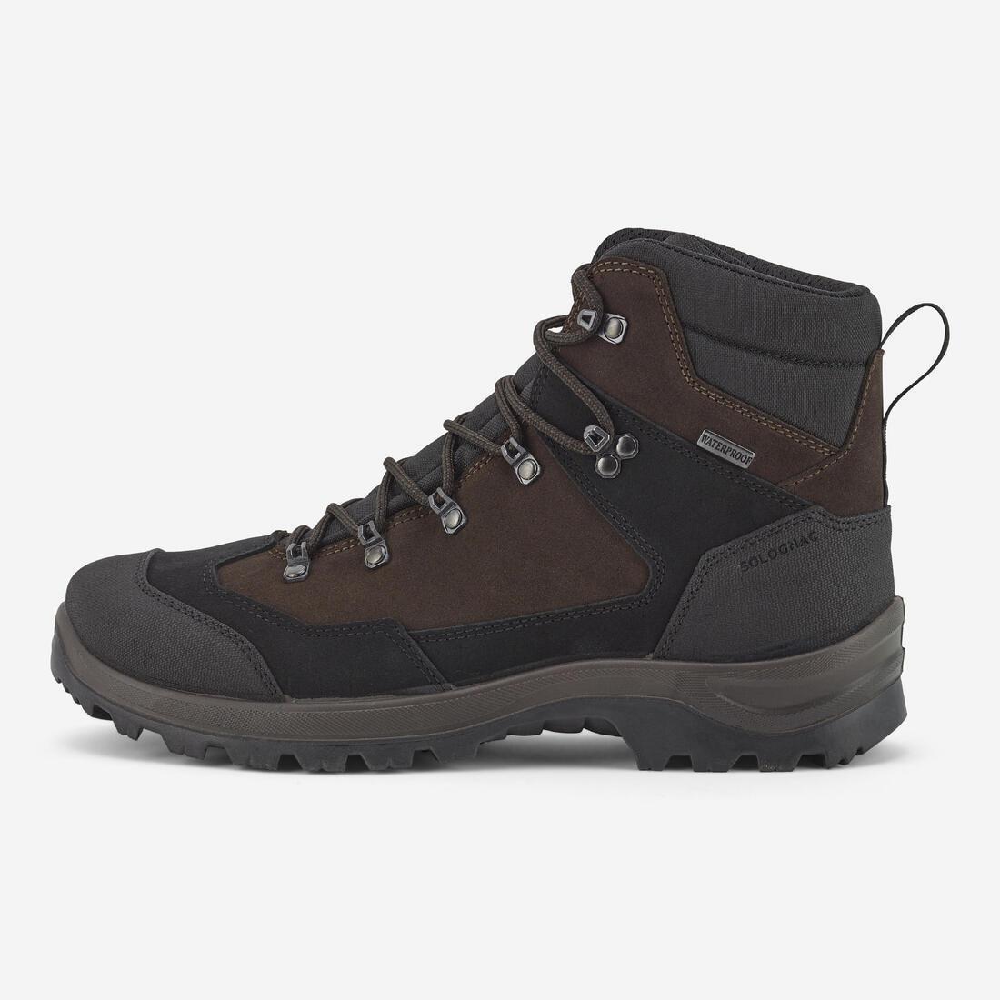 Men Waterproof Durable Walking Boots Crosshunt 120 Resist - Outdoor Footwear, Brown, 5401_000, large image number 2