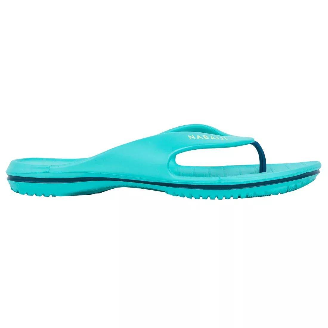 LAGOON GREEN Women's Poolside Flip-Flops Tonga 500, No Color, large image number 1
