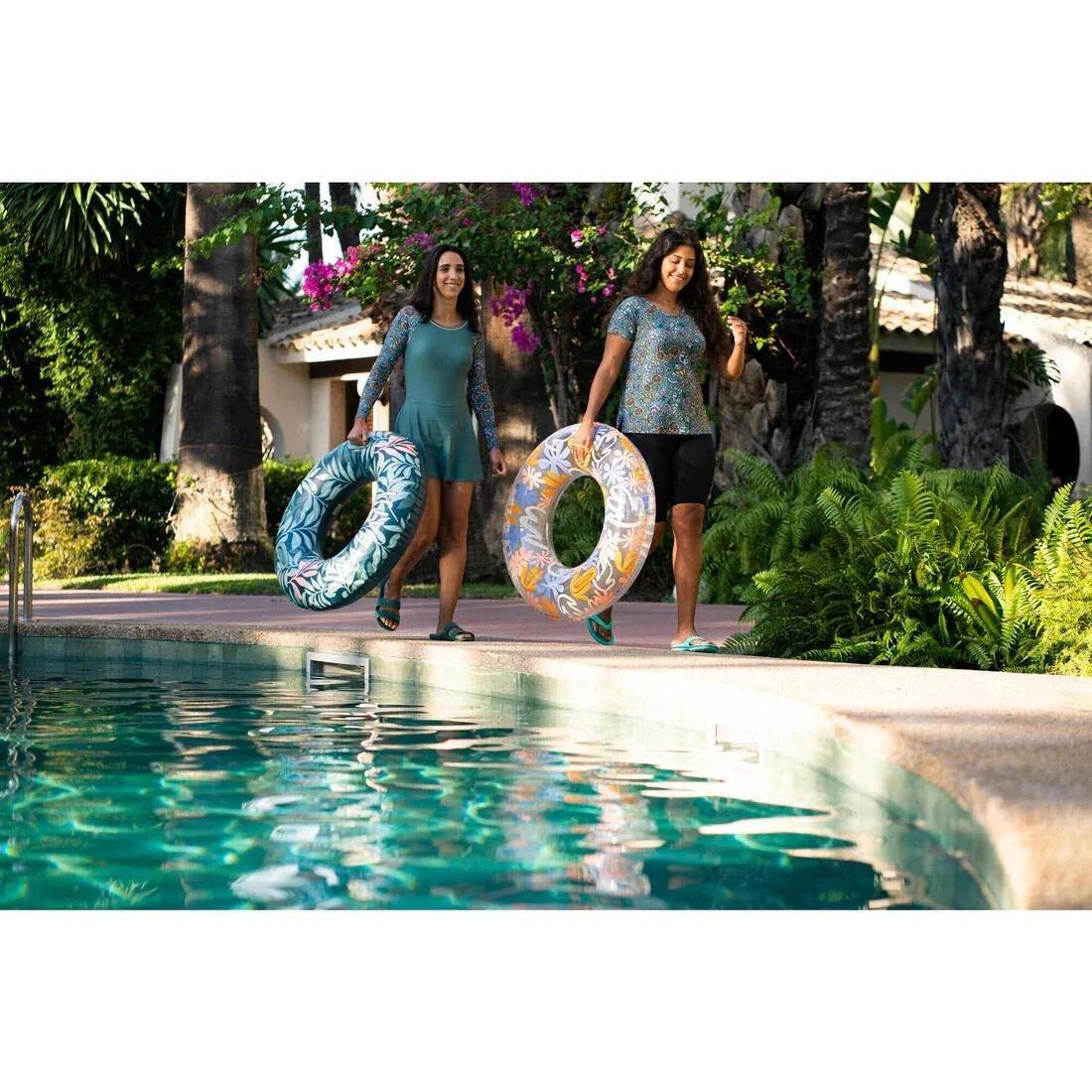 LAGOON GREEN Women's Poolside Flip-Flops Tonga 500, No Color, large image number 5