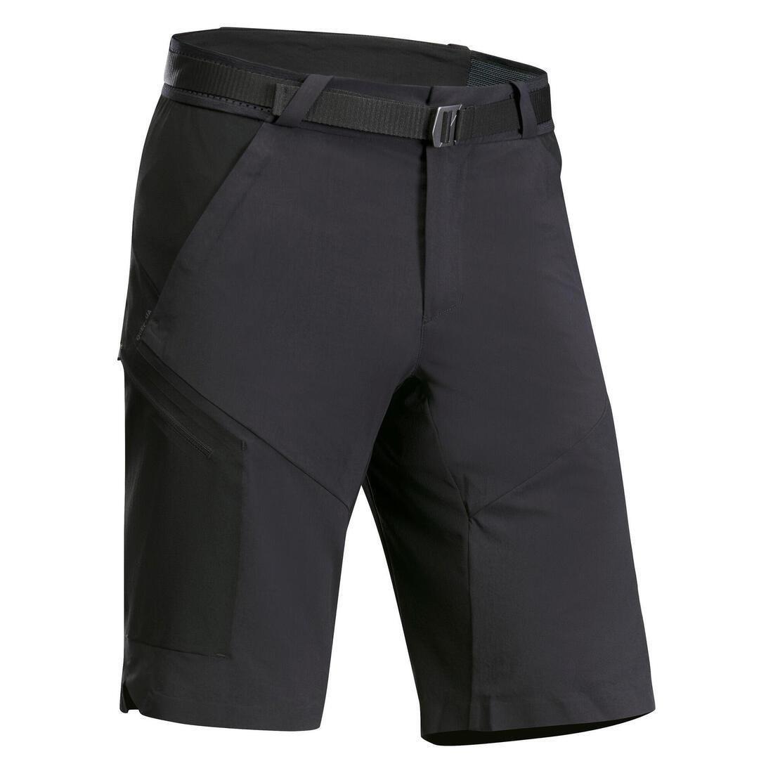 QUECHUA - Mens Long Walking Shorts, Dark Blue