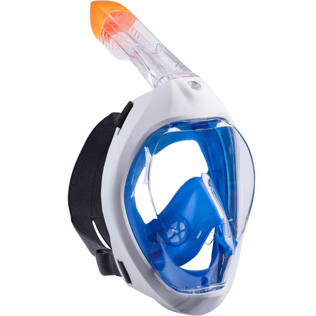 Snorkelling Kit Easybreath 500 Mask Fins, Blue, No Color, medium