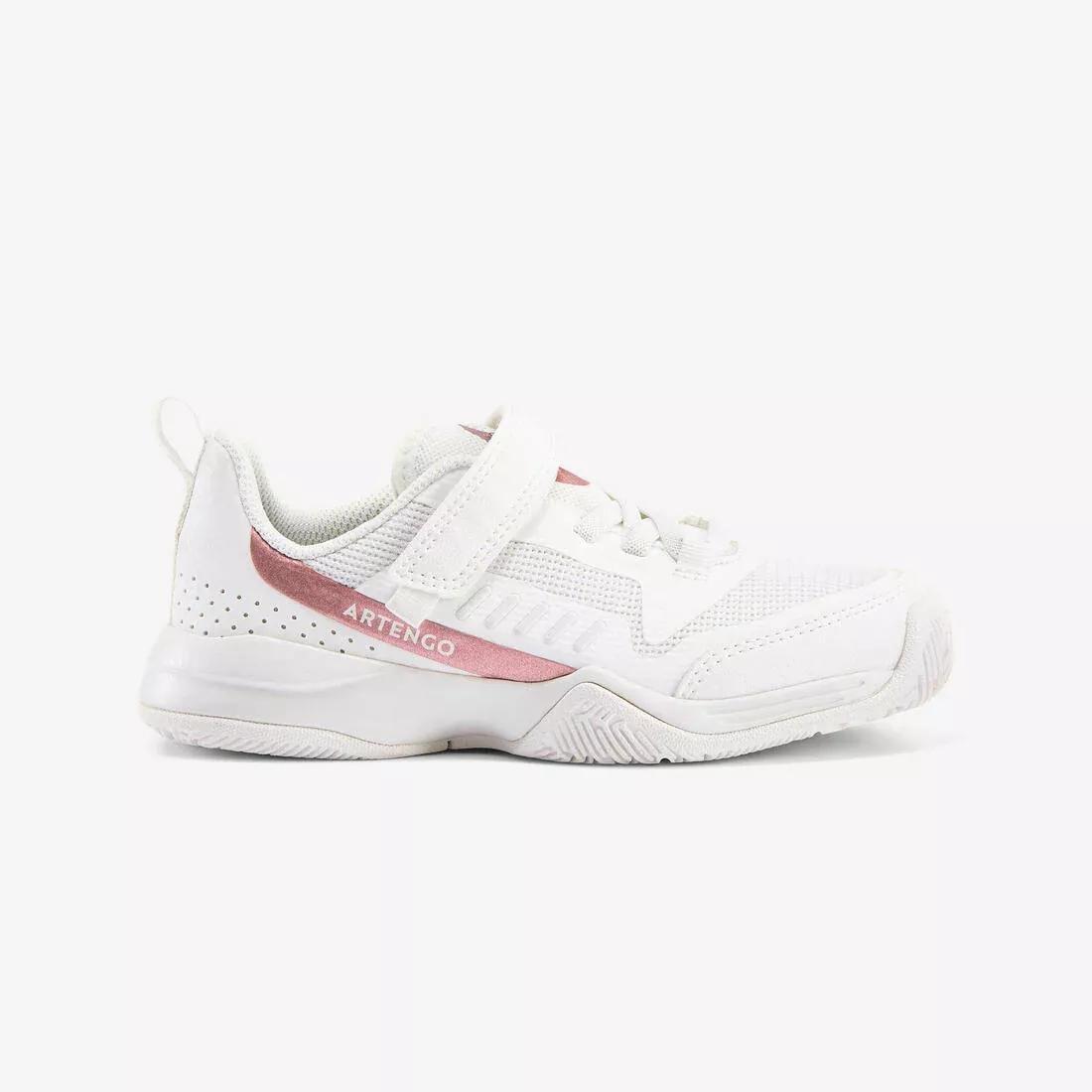 Kids' Tennis Shoes with Rip-Tab - TS500 Fast, White, , medium