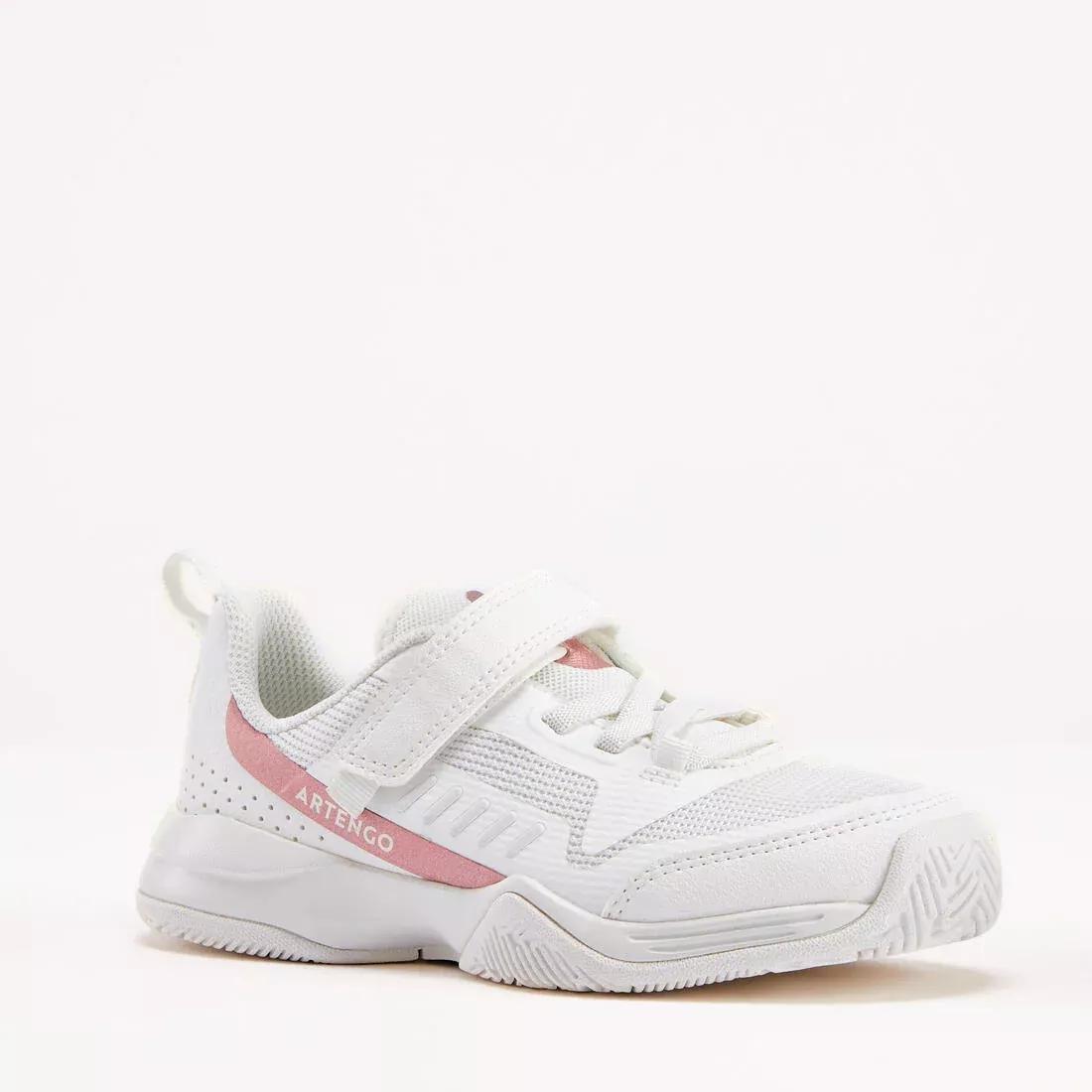 Kids' Tennis Shoes with Rip-Tab - TS500 Fast, White, , large image number 1