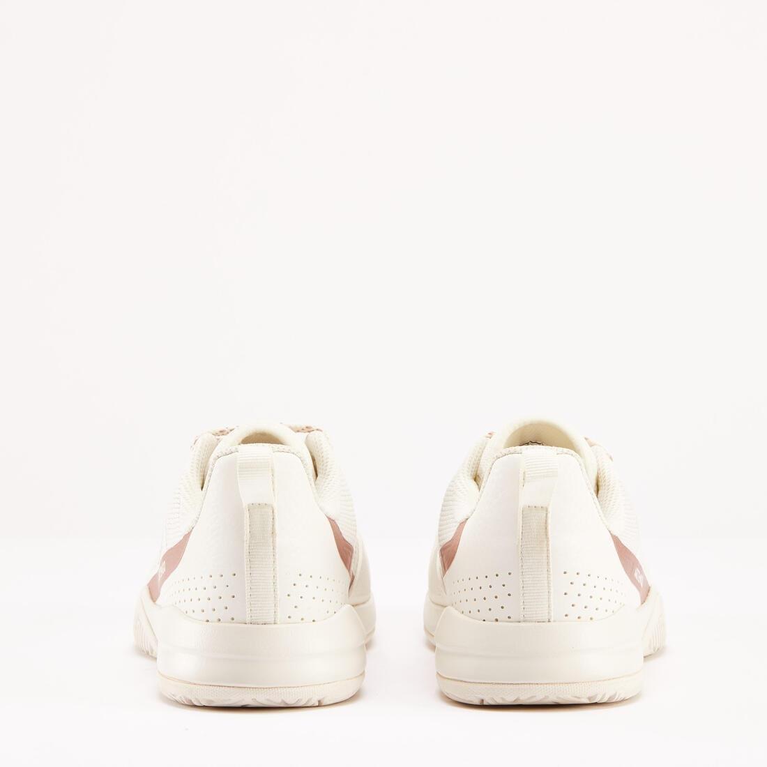 Kids Tennis Shoes With Laces Ts500 Fast, Beige, , large image number 5