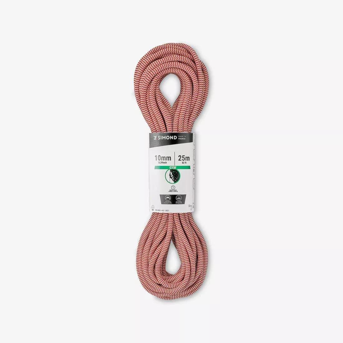 Climbing Rope 10 mm X 25m - Klimb Gym, Red, 5401_000, large image number 1