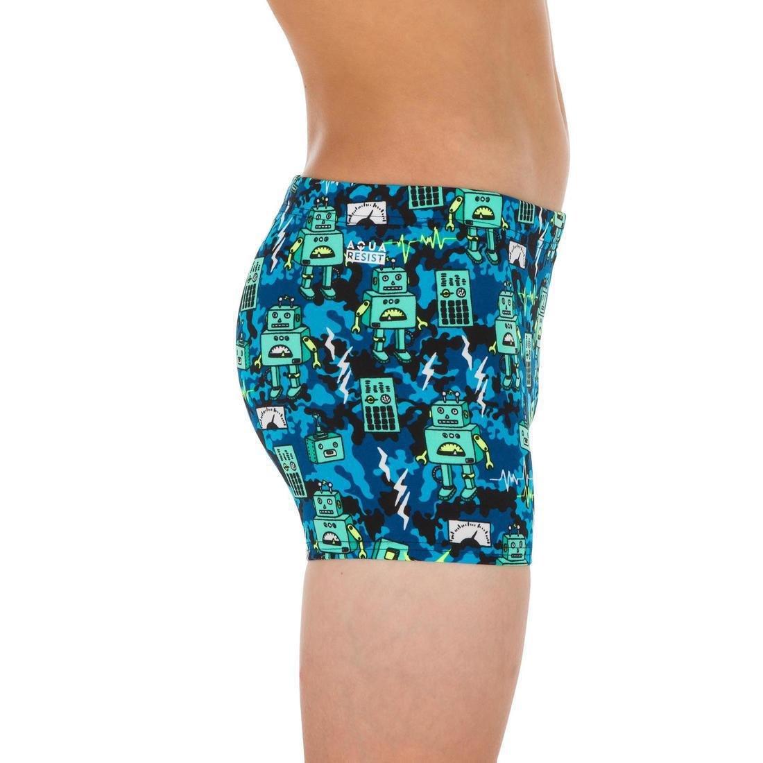 Kids Boys Fitib Swimming Boxer Shorts, Blue, No Color, large image number 3