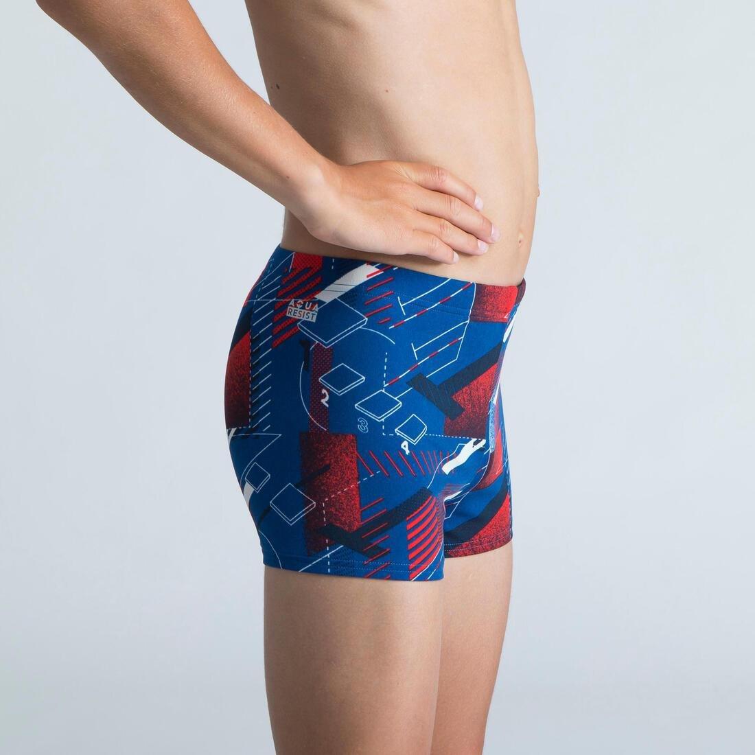 Kids Boys Fitib Swimming Boxer Shorts, Blue, , large image number 6