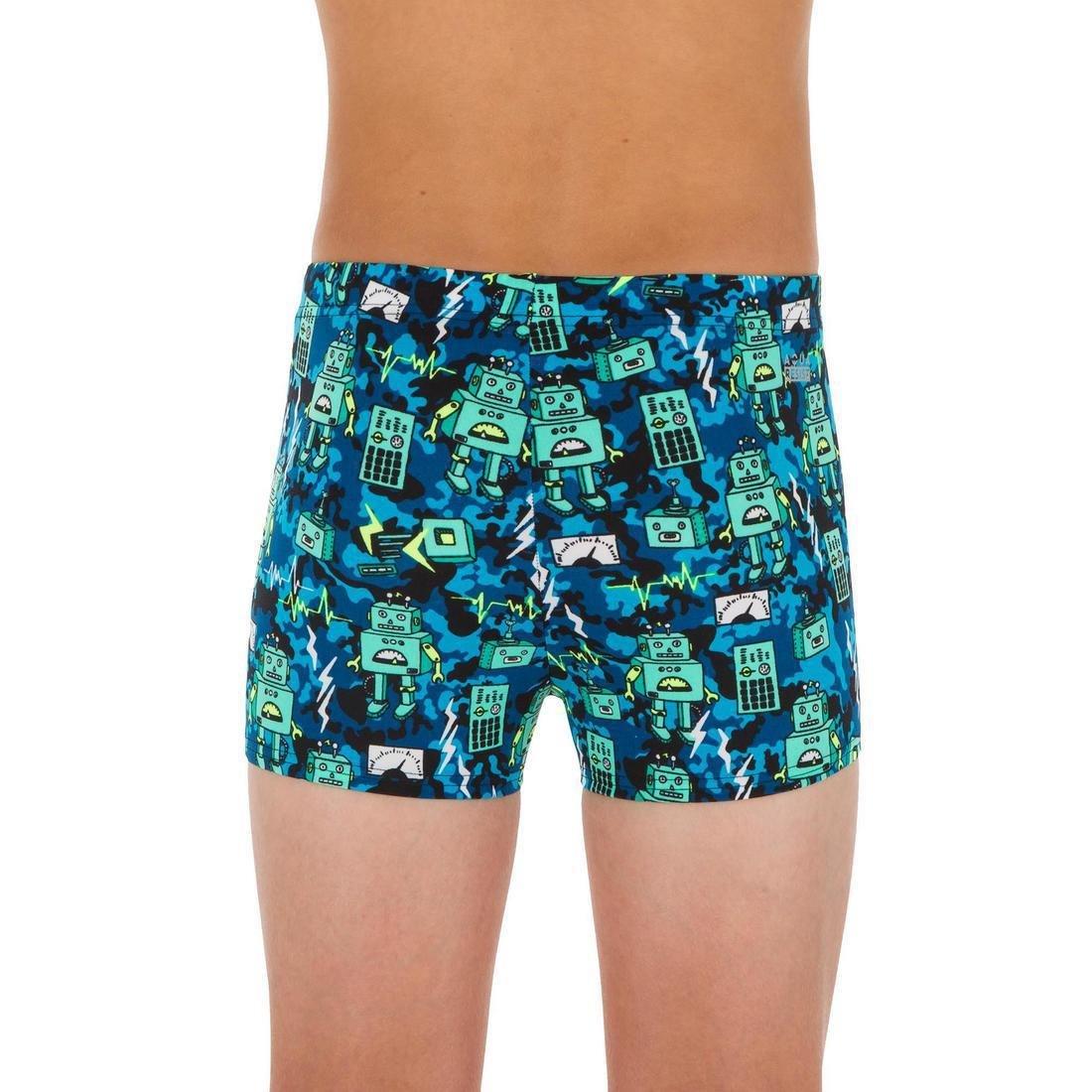 Kids Boys Fitib Swimming Boxer Shorts, Blue, No Color, large image number 7
