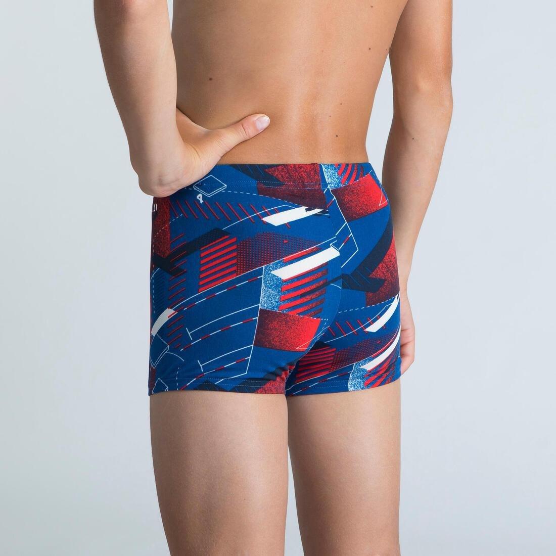 Kids Boys Fitib Swimming Boxer Shorts, Blue, , large image number 8