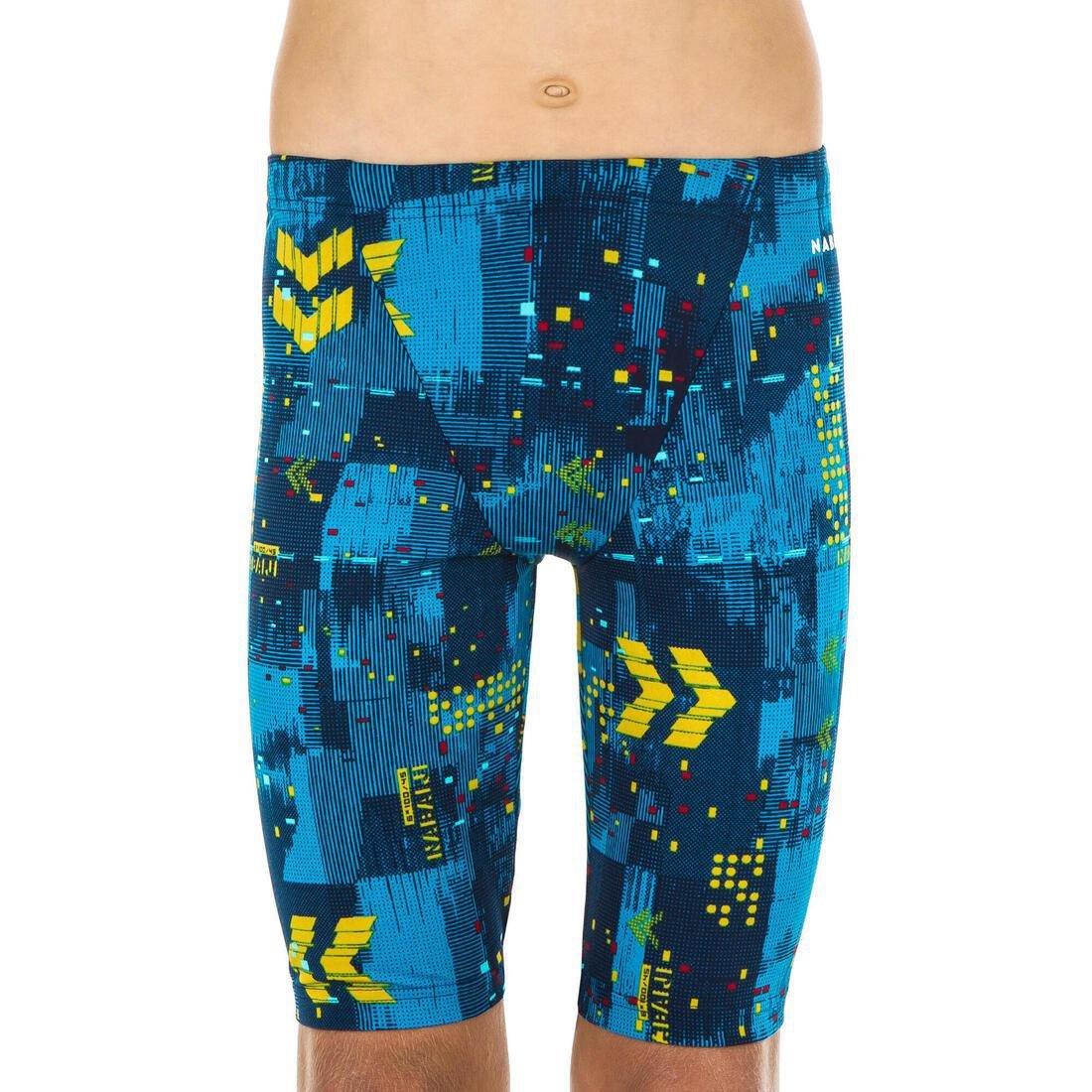 Kids Boys Fitib 500 Swimming Jammer, Blue, No Color, large image number 6