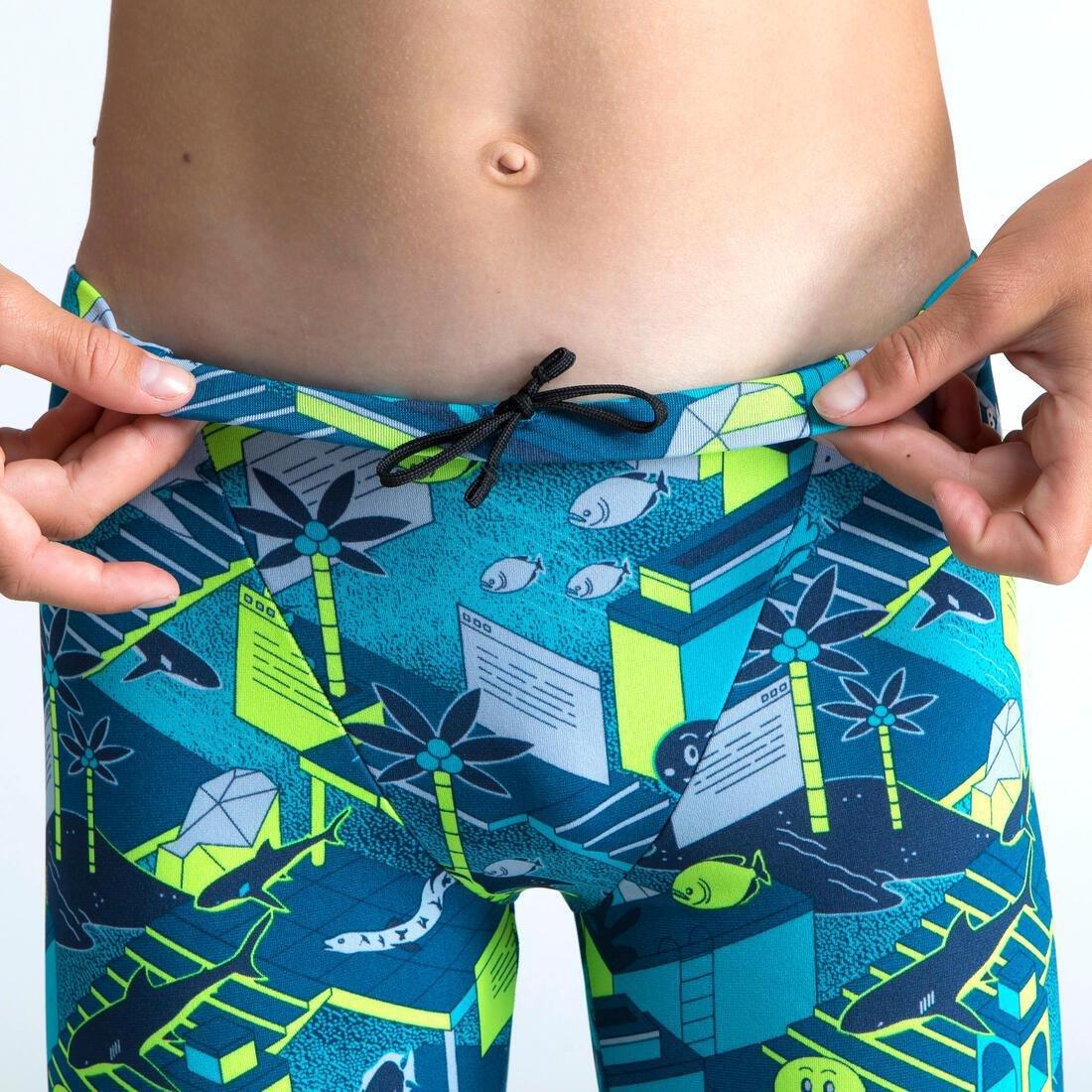 Kids Boys Fitib 500 Swimming Jammer, Blue, , large image number 11