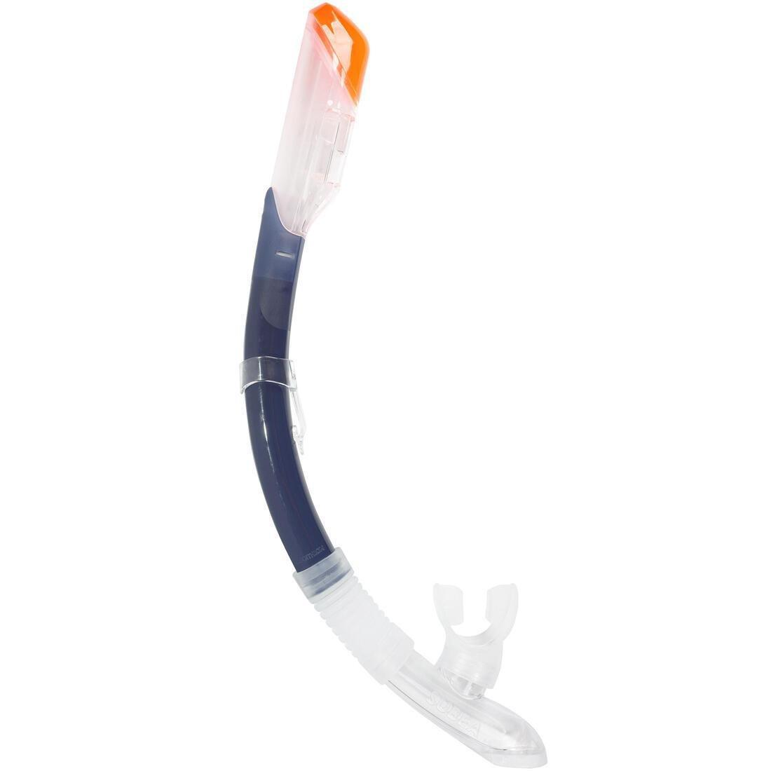 Dry Diving Snorkel With Drytop Valve System - 100 Dry Top, Blue, No Color, medium