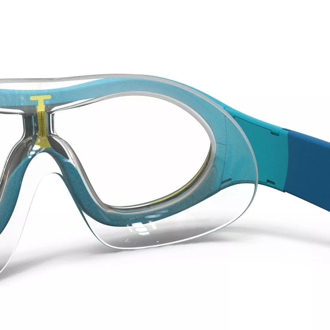 Kids Unisex Swimming Mask - Swimdow 100 / Jr, Blue, No Color, large image number 3