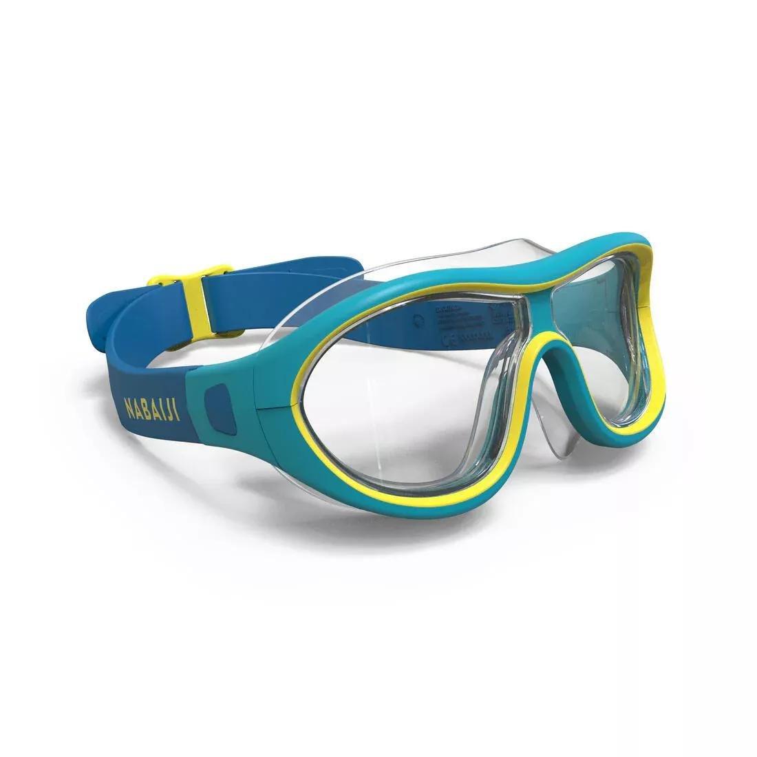 Kids Unisex Swimming Mask - Swimdow 100 / Jr, Blue, No Color, large image number 5
