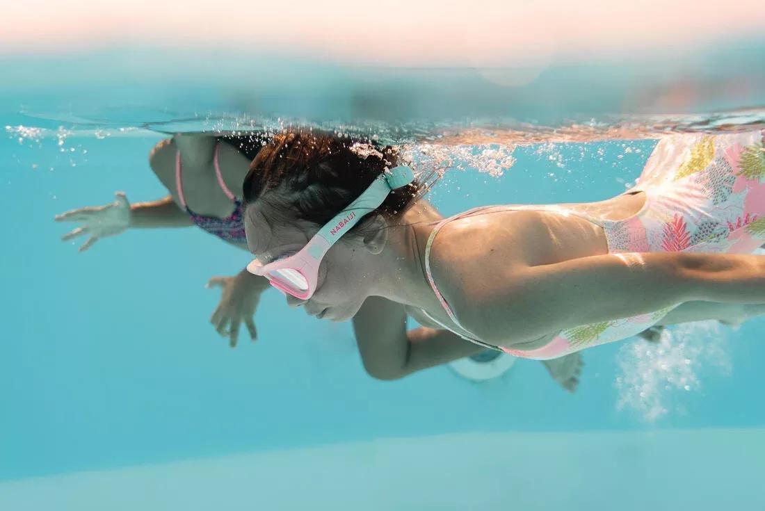 Kids Unisex Swimming Mask - Swimdow 100 / Jr, Blue, No Color, large image number 8