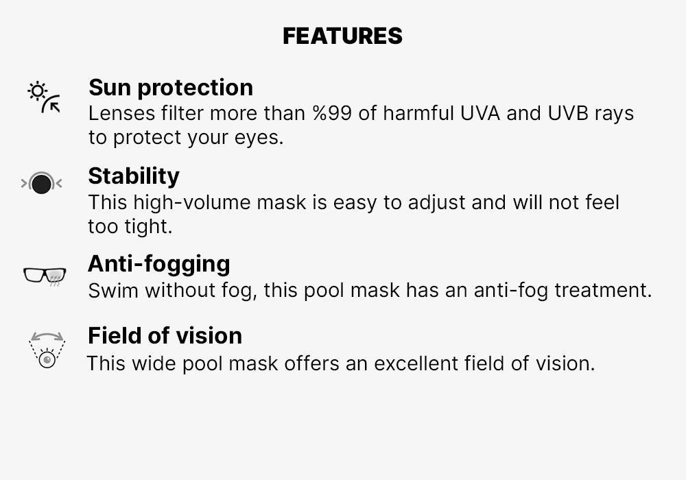 Kids Unisex Swimming Mask - Swimdow 100 / Jr, Blue, No Color, large image number 15