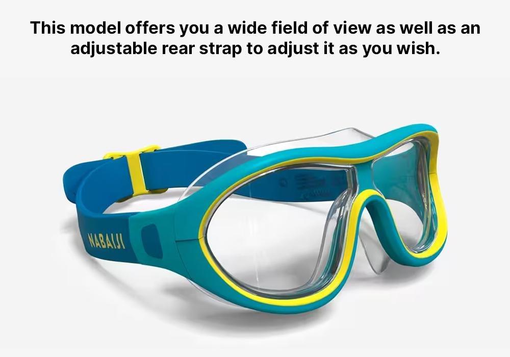 Kids Unisex Swimming Mask - Swimdow 100 / Jr, Blue, No Color, large image number 19